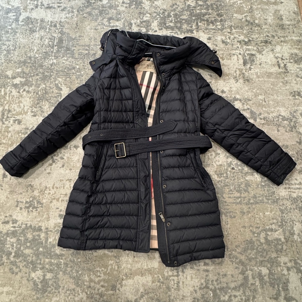 Black Quilted Belted Coat